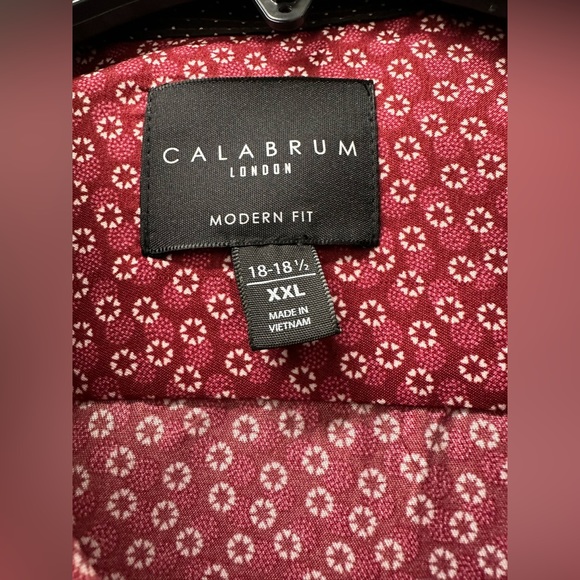 CALABRUM Men's Multicolored Modern-Fit Long Sleeve Button Down Performance Shirt - Picture 9 of 11